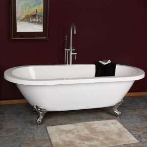 66 Zoey Double Ended Acrylic Bath Tub (Polished Brass Imperial Feet 