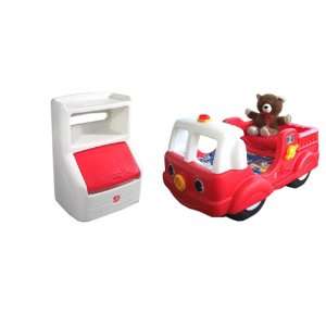  Fire Engine Bed & Storage Chest Set: Baby