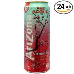 Arizona Red Apple Green Tea, 23 Ounces (Pack Of 24):  