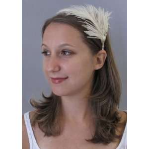  Jennifer Ouellette Skinny Headband with Ostrich Feather 