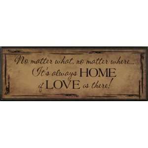  Rustic Primitive Wood Sign   No Matter What Home 