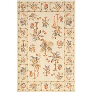  Tropical Palms Rug 26x42 Ivory: Home & Kitchen
