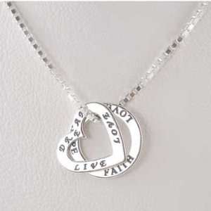  Double Sided Round FAITH, HOPE, LOVE and Heart Shaped LIVE 