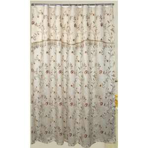  Rosalina Beige Shower Curtain: Home & Kitchen