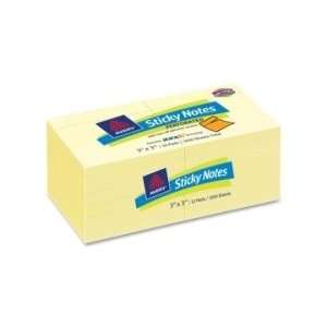  Avery Perforated Sticky Note   Yellow   AVE22646: Office 