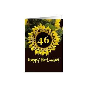  46 Years Birthday with Sunflower Card: Toys & Games