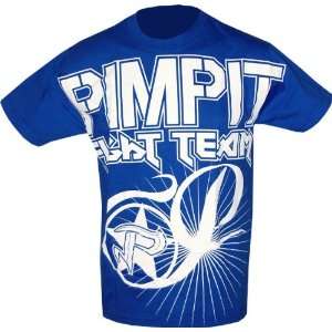  Pimp It MMA Fight Team Blue T Shirt (Size=XL): Sports 