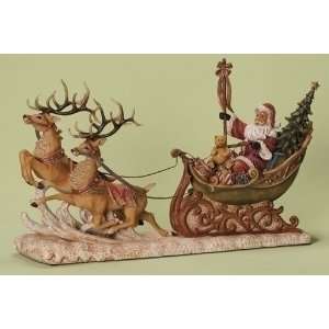  24 Happy Holidays Santa Claus in His Sleigh Table Top 