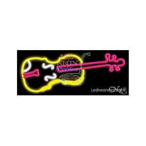   Violin Logo Neon Sign 13 Tall x 32 Wide x 3 Deep: Everything Else