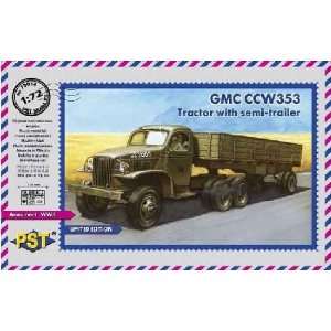    PST 1/72 GMC CCW353 WWII Tractor w/Semi Trailer Kit: Toys & Games