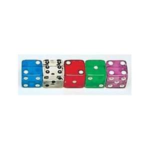  CLEAR dice Assorted colors 100 per pack: Toys & Games