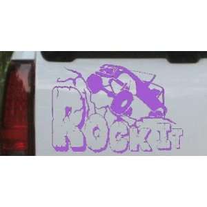 Purple 20in X 29.0in    Rock It Rock Crawler Off Road Car Window Wall 