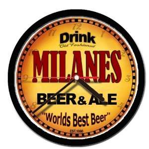  MILANES beer and ale cerveza wall clock: Everything Else