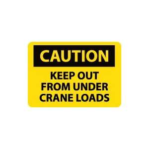   CAUTION Keep Out From Under Crane Loads Safety Sign