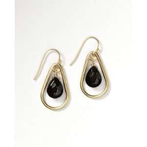  Coldwater Creek Teardrop dangle Black earrings Jewelry