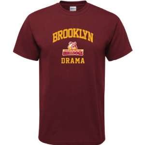  Brooklyn College Bulldogs Maroon Drama Arch T Shirt 
