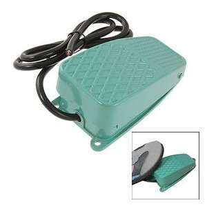  AC 250V 10A Nonslip Power Foot Metal Pedal Switch Green 
