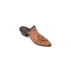  Harvest Hand Tooled Leather Mules 
