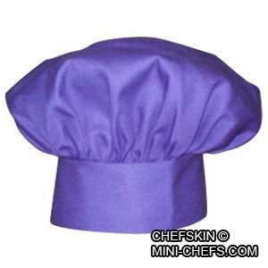  CHEFSKIN CHEF HAT PURPLE VELCRO ADJUSTABLE TWILL BEST GIFT 