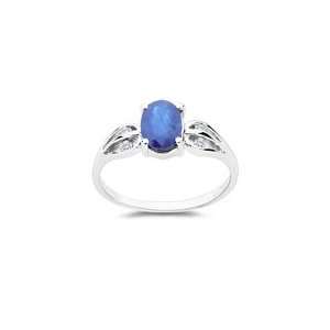  1/10 (0.09 0.12) Ct Diamond & 1 Carat Sapphire Ring in 10K 