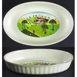  Villeroy & Boch Naif Country Village Oval 13 Inch Baking 