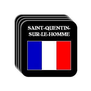 France   SAINT QUENTIN SUR LE HOMME Set of 4 Mini Mousepad Coasters