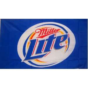  NEOPlex 3 x 5 Miller Light Beer Flag: Office Products