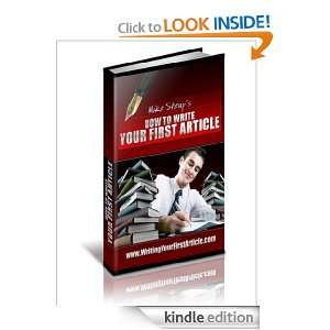 How To Write Your First Article Anonymous  Kindle Store