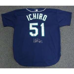   Signed Seattle Mariners Blue Jersey #51 Holo #3 Sports Collectibles