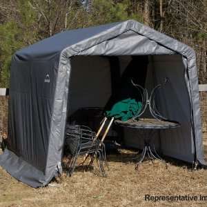  ShelterLogic 10 x 12 x 8 Peak Style Shelter, Green Cover 