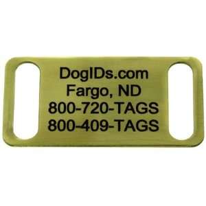 dogIDs Slide   On Engraved Name Plate   Solid Brass   Small   3/4 