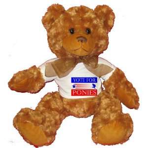  VOTE FOR STEERS Plush Teddy Bear with WHITE T Shirt: Toys 