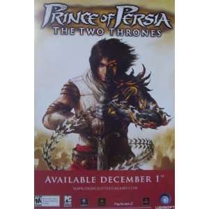  Prince of Persia The Two Thrones Rare Game Poster 27x40 
