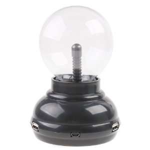  USB 4 ports HUB Plasma Ball Sphere Light Lamp Desktop 