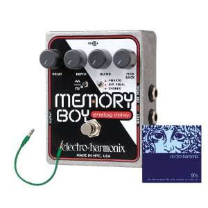 Electro Harmonix Memory Boy Analog Delay Guitar Pedal with Patch Cable 