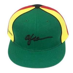  NOVELTY FITTED AFRO JAMAICA CAP HAT SIZE 8 FLAT BILL 