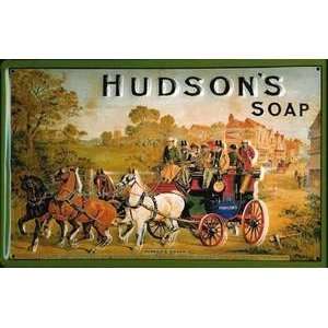  Hudsons Soap Horse & Carriage embossed steel sign: Patio 