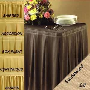   30x72 Sandlewood Wholesale Fitted Table Skirts Wyndham