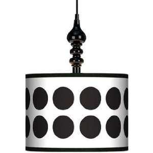  Black Orbs 13 1/2 Wide Black Swag Chandelier