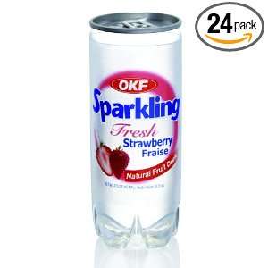 OKF Sparkling Fruit Drink, Strawberry, 8.3 Ounce Cans (Pack of 24 