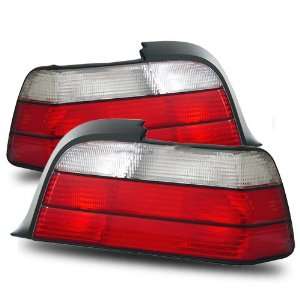  92 98 BMW 3 Series E36 Coupe Red/Clear Tail Lights 
