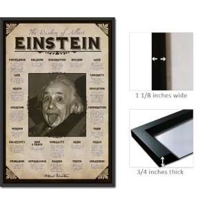   Framed Albert Einstein Quotes Poster Words Of Wisdom: Home & Kitchen