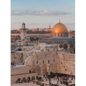 Dome of the Rock and the Western Wall, Jerusalem, Israel, Middle East 