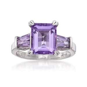  3.95 ct. t.w. Amethyst Ring In Sterling Silver: Jewelry