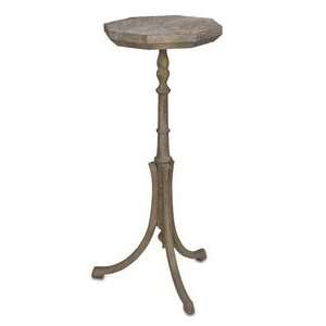 Currey and Company 3061 West   Side Martini Table, Sun Teak Patina 
