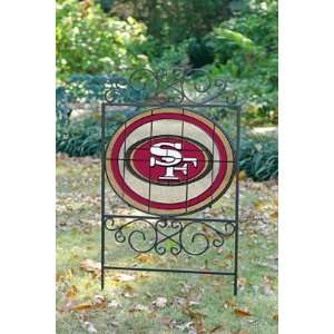  SAN FRANCISCO 49ERS Team Logo STAINED GLASS YARD SIGN (20 