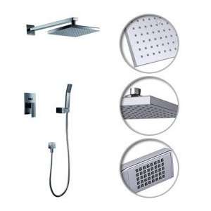  Contemporary Shower Faucet with 8 inch Shower head + Hand 