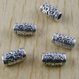 description: 20pcs Tibetan silver tube spacer beads h2938