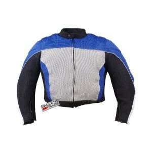  NEW MENS HOT WEATHER MESH MOTORCYCLE JACKET Blue 44 
