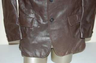 Corte Ingles Spanish Leather Jacket Coat Mens Large 42  